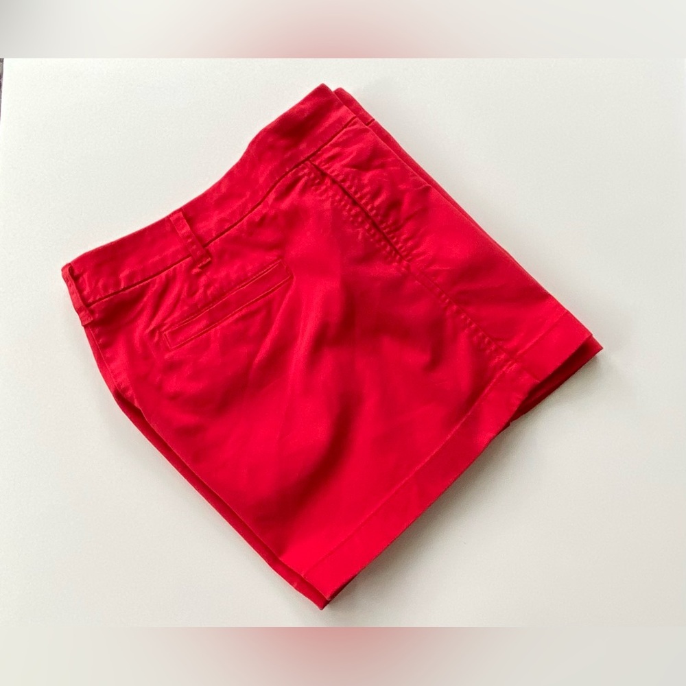 J. Crew Cotton-Blend Chino Shorts, Red Size: 8 - Picture 8 of 8